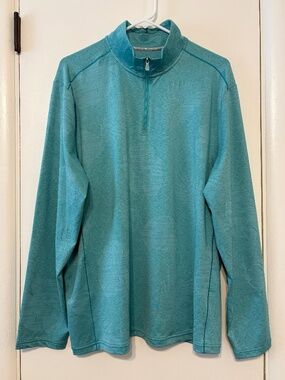 Tommy Bahama Men's Green Delray Frond IslandZone Half-Zip Sweatshirt Top M Logo